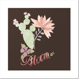 "Bloom" - Floral and Cactus Posters and Art